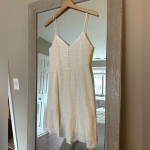 Alice + Olivia White Eyelet Mini Dress Sleeveless Size Small